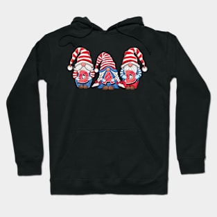 Gnome Dad USA flag pattern fathers day design papa gnomes Hoodie